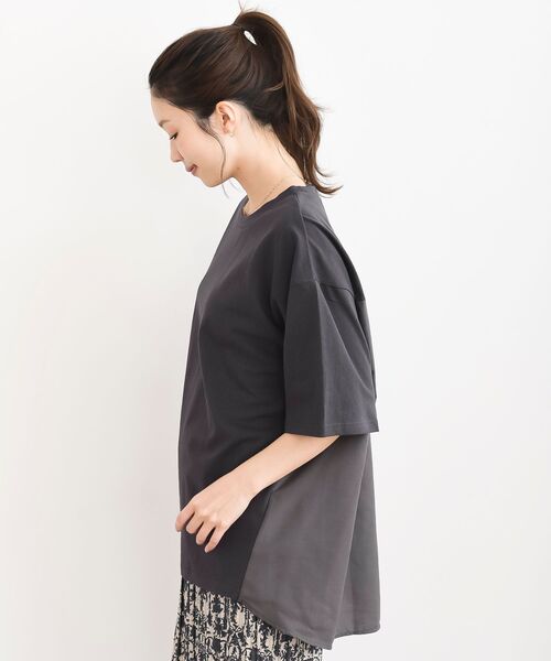 rps(アールピーエス)の「背面布帛切替プルオーバー(Tシャツ/カットソー・レディース・アイボリー/チャコールグレー・フリー)」の19枚目の写真