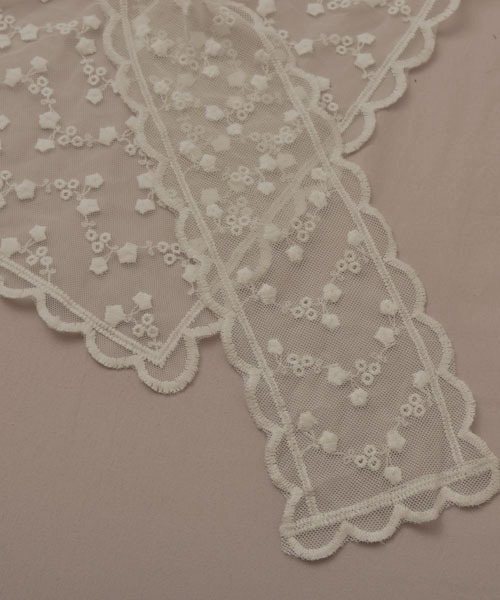 VIBGYOR Women(ヴィブジョー ウィメン)の「【resonance】レース フラワー刺繍デザイン ラップスカート/付け裾【マルチウェイ】(その他トップス・レディース・ホワイト系1/ホワイト系2・FREE)」の12枚目の写真