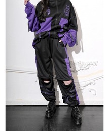 サイバー配色２WAYユニセックスジャージパンツ