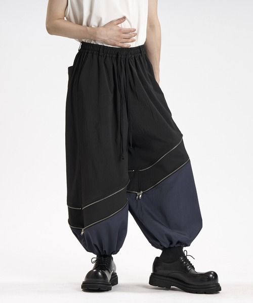 NO ID.(ノーアイディ)の「【NO ID.】2-WAY Cropped Wide Pants / 2ウェイ クロップド ワイド パンツ(その他パンツ・メンズ・グレー/ブラック/その他23・1/2)」の8枚目の写真