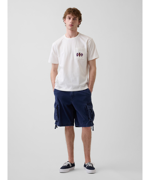 GAP（ギャップ）の「リラックスフィット ブラナンベア GAPロゴTシャツ（Tシャツ/カットソー・メンズ・ブルー/スカイブルー/オフホワイト・S/L/M/XL/XS）」の4枚目の写真