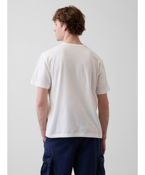 GAP（ギャップ）の「リラックスフィット ブラナンベア GAPロゴTシャツ（Tシャツ/カットソー・メンズ・ブルー/スカイブルー/オフホワイト・S/L/M/XL/XS）」の7枚目の写真