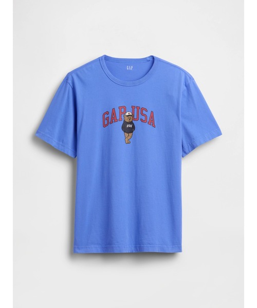 GAP（ギャップ）の「リラックスフィット ブラナンベア GAPロゴTシャツ（Tシャツ/カットソー・メンズ・ブルー/スカイブルー/オフホワイト・S/L/M/XL/XS）」の16枚目の写真