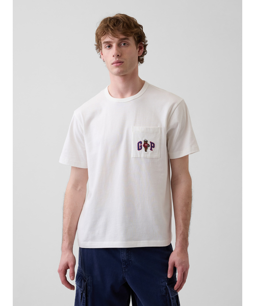 GAP（ギャップ）の「リラックスフィット ブラナンベア GAPロゴTシャツ（Tシャツ/カットソー・メンズ・ブルー/スカイブルー/オフホワイト・S/L/M/XL/XS）」の13枚目の写真