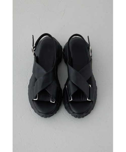 AZUL by moussy(アズールバイマウジー)の「ボリュームソールストラップサンダル 靴(サンダル・メンズ・ブラック・LARGE/MEDIUM/SMALL)」の6枚目の写真
