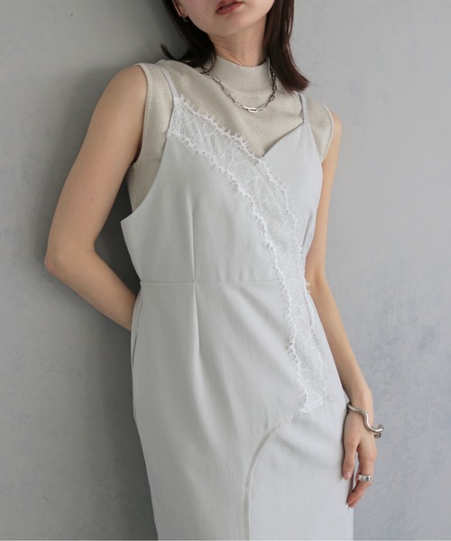 &g'aime(アンジェム)の「【&g'aime 】レースレイヤーワンピース LaceLayerDress(ワンピース・レディース・ブラック/アイボリー・FREE)」の11枚目の写真