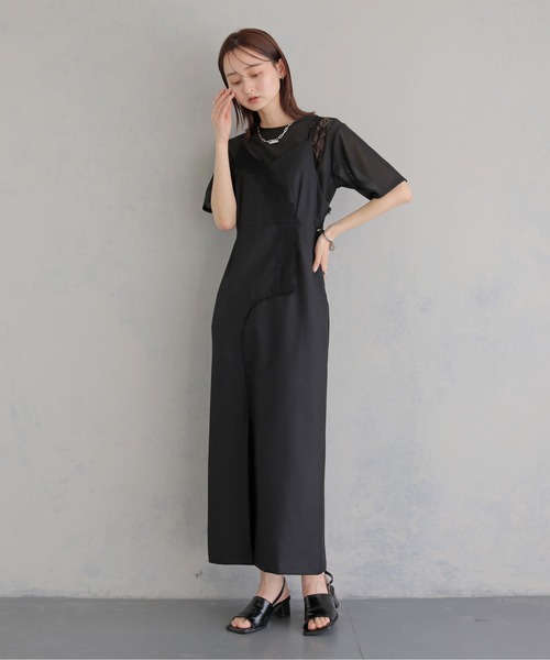 &g'aime(アンジェム)の「【&g'aime 】レースレイヤーワンピース LaceLayerDress(ワンピース・レディース・ブラック/アイボリー・FREE)」の17枚目の写真