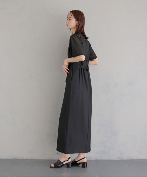 &g'aime(アンジェム)の「【&g'aime 】レースレイヤーワンピース LaceLayerDress(ワンピース・レディース・ブラック/アイボリー・FREE)」の19枚目の写真