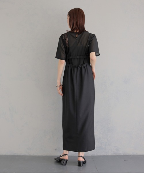 &g'aime(アンジェム)の「【&g'aime 】レースレイヤーワンピース LaceLayerDress(ワンピース・レディース・ブラック/アイボリー・FREE)」の20枚目の写真