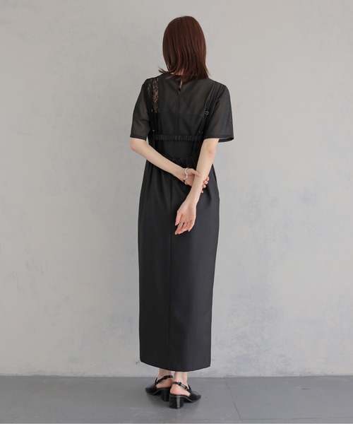 &g'aime(アンジェム)の「【&g'aime 】レースレイヤーワンピース LaceLayerDress(ワンピース・レディース・ブラック/アイボリー・FREE)」の21枚目の写真
