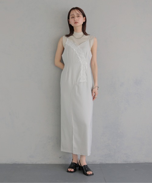&g'aime(アンジェム)の「【&g'aime 】レースレイヤーワンピース LaceLayerDress(ワンピース・レディース・ブラック/アイボリー・FREE)」の3枚目の写真