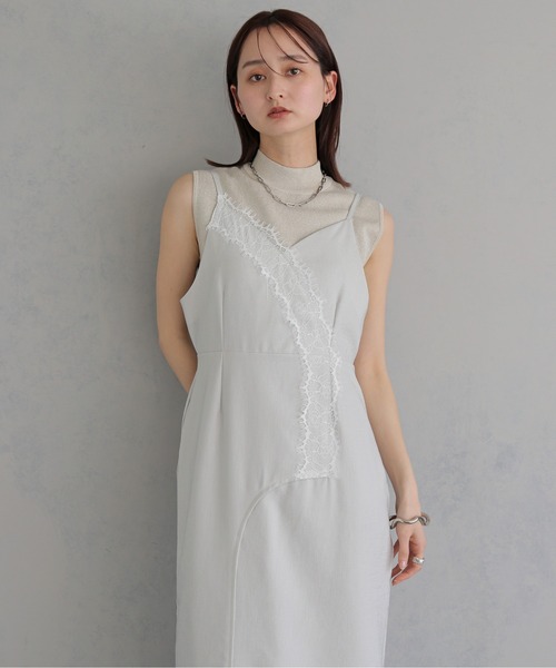 &g'aime(アンジェム)の「【&g'aime 】レースレイヤーワンピース LaceLayerDress(ワンピース・レディース・ブラック/アイボリー・FREE)」の9枚目の写真