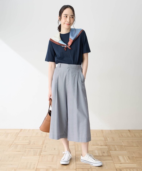 DECOY SINCE 1981（デコイシンスイチキュウハチイチ）の「ひやさらジャガードチュニック Tシャツ【冷感】【UVカット】（Tシャツ/カットソー・レディース・グレー/ピンク/ネイビー・M/L/LL）」の16枚目の写真