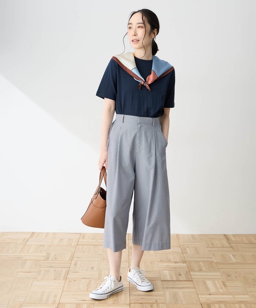 DECOY SINCE 1981（デコイシンスイチキュウハチイチ）の「ひやさらジャガードチュニック Tシャツ【冷感】【UVカット】（Tシャツ/カットソー・レディース・グレー/ピンク/ネイビー・M/L/LL）」の17枚目の写真