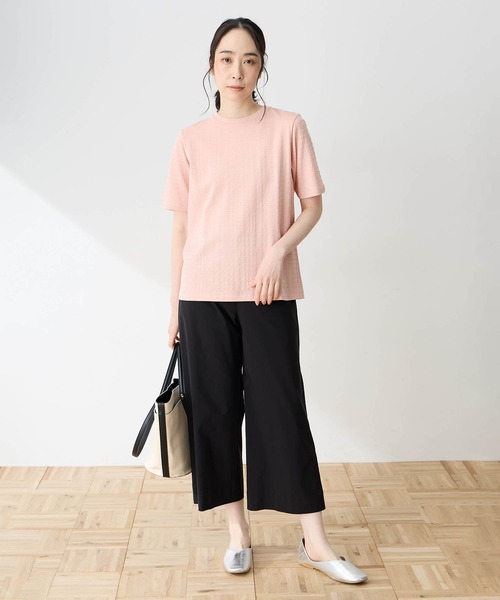 DECOY SINCE 1981（デコイシンスイチキュウハチイチ）の「ひやさらジャガードチュニック Tシャツ【冷感】【UVカット】（Tシャツ/カットソー・レディース・グレー/ピンク/ネイビー・M/L/LL）」の19枚目の写真