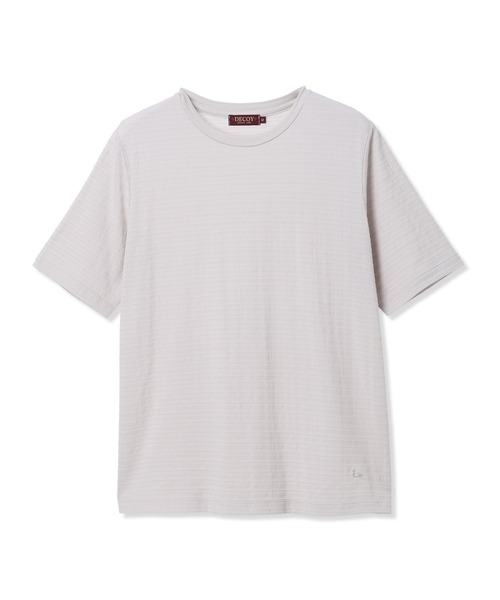 DECOY SINCE 1981（デコイシンスイチキュウハチイチ）の「ひやさらジャガードチュニック Tシャツ【冷感】【UVカット】（Tシャツ/カットソー・レディース・グレー/ピンク/ネイビー・M/L/LL）」の8枚目の写真
