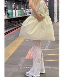 レースレイヤードイージーパンツ