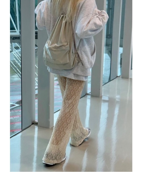 SALTMINT（ソルトミント）の「レースレイヤードイージーパンツ（その他パンツ・レディース・ホワイト/ブラック・FREE）」の14枚目の写真