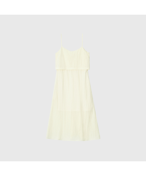 LOOKAST(ルックキャスト)の「イボンレイヤードVネックスリーブレスドレス_アイボリー / YVONNE LAYERED V-NECK SLEEVELESS DRESS_IVORY(ワンピース・レディース・アイボリー・SMALL/MEDIUM)」の1枚目の写真