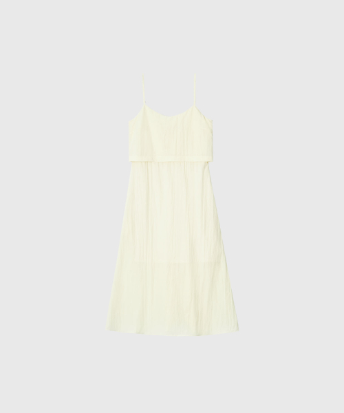 LOOKAST(ルックキャスト)の「イボンレイヤードVネックスリーブレスドレス_アイボリー / YVONNE LAYERED V-NECK SLEEVELESS DRESS_IVORY(ワンピース・レディース・アイボリー・SMALL/MEDIUM)」の3枚目の写真