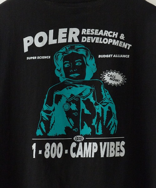 POLeR(ポーラー)の「POLeR/ポーラー RND RELAX FIT TEE プリントデザイン クルーネックTシャツ メンズ ストリート スケーター 2026年春夏(Tシャツ/カットソー・メンズ・ホワイト/ブラック・M/L/XL)」の4枚目の写真