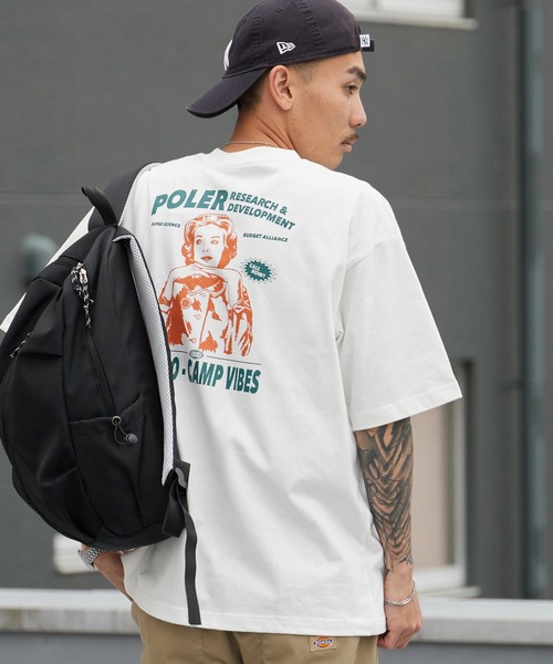 POLeR(ポーラー)の「POLeR/ポーラー RND RELAX FIT TEE プリントデザイン クルーネックTシャツ メンズ ストリート スケーター 2026年春夏(Tシャツ/カットソー・メンズ・ホワイト/ブラック・M/L/XL)」の17枚目の写真