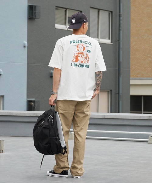 POLeR(ポーラー)の「POLeR/ポーラー RND RELAX FIT TEE プリントデザイン クルーネックTシャツ メンズ ストリート スケーター 2026年春夏(Tシャツ/カットソー・メンズ・ホワイト/ブラック・M/L/XL)」の21枚目の写真