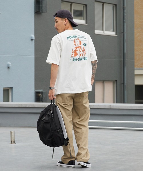 POLeR(ポーラー)の「POLeR/ポーラー RND RELAX FIT TEE プリントデザイン クルーネックTシャツ メンズ ストリート スケーター 2026年春夏(Tシャツ/カットソー・メンズ・ホワイト/ブラック・M/L/XL)」の22枚目の写真