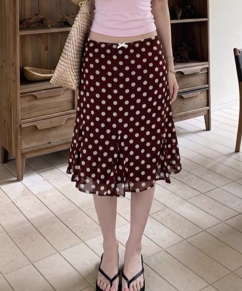 Vipoa(ヴィポア)の「Brown dot midi sk(スカート・レディース・ブラウン系その他・LARGE/MEDIUM)」の13枚目の写真