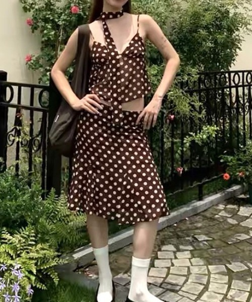 Vipoa(ヴィポア)の「Brown dot midi sk(スカート・レディース・ブラウン系その他・LARGE/MEDIUM)」の22枚目の写真