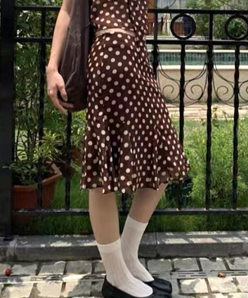 Vipoa(ヴィポア)の「Brown dot midi sk(スカート・レディース・ブラウン系その他・LARGE/MEDIUM)」の20枚目の写真