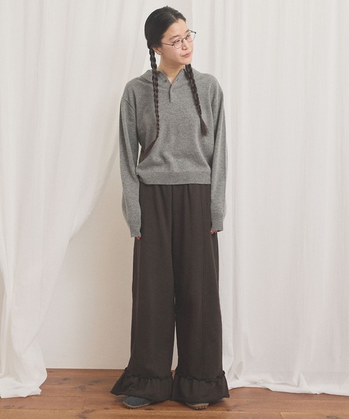 fig London(フィグロンドン)の「gentle polo knit(ニット/セーター・レディース・ホワイト/グレー/ピンク・FREE)」の5枚目の写真