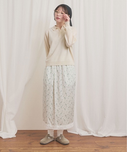 fig London(フィグロンドン)の「gentle polo knit(ニット/セーター・レディース・ホワイト/グレー/ピンク・FREE)」の4枚目の写真