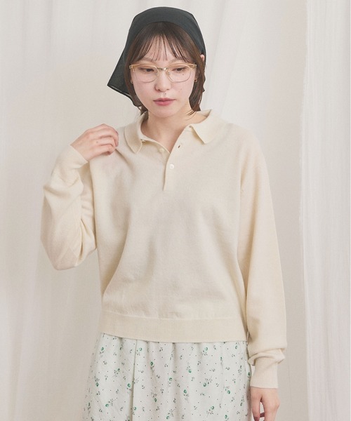 fig London(フィグロンドン)の「gentle polo knit(ニット/セーター・レディース・ホワイト/グレー/ピンク・FREE)」の20枚目の写真