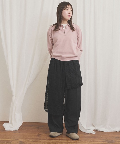 fig London(フィグロンドン)の「gentle polo knit(ニット/セーター・レディース・ホワイト/グレー/ピンク・FREE)」の17枚目の写真