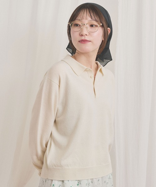 fig London(フィグロンドン)の「gentle polo knit(ニット/セーター・レディース・ホワイト/グレー/ピンク・FREE)」の19枚目の写真