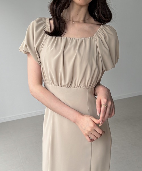junoah(ジュノア)の「レースシアー切替マーメイドワンピース(ワンピース・レディース・ブラック/クリーム/ブルーグレー・LARGE/MEDIUM/SMALL)」の8枚目の写真