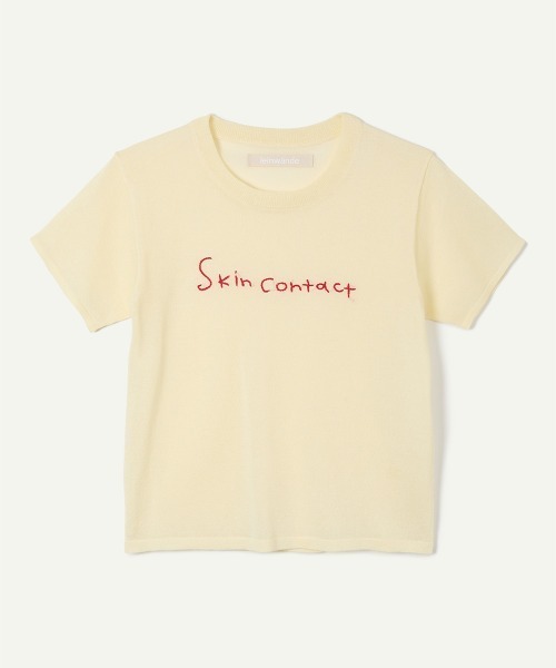leinwande（ラインヴァンド）の「【leinwande】26SS新作 Skin Contact Knitted Tee（Tシャツ/カットソー・レディース・M.Brn/LT.Blue/White/LT.Gray・ONE SIZE）」の2枚目の写真