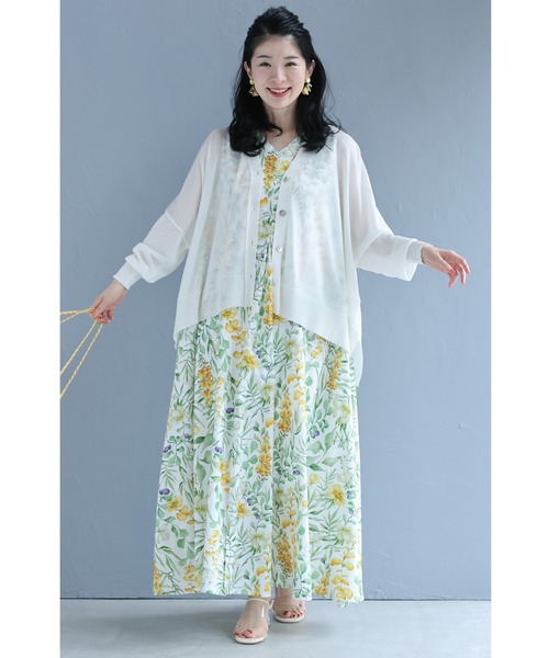 cawaii(カワイイ)の「10通りの着回しが叶う 夏の定番 シアーカーディガン(カーディガン/ボレロ・レディース・アイボリー/ブラック/グレイッシュベージュ・FREE)」の8枚目の写真