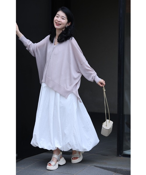 cawaii(カワイイ)の「10通りの着回しが叶う 夏の定番 シアーカーディガン(カーディガン/ボレロ・レディース・アイボリー/ブラック/グレイッシュベージュ・FREE)」の6枚目の写真