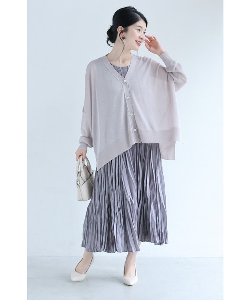 cawaii(カワイイ)の「10通りの着回しが叶う 夏の定番 シアーカーディガン(カーディガン/ボレロ・レディース・アイボリー/ブラック/グレイッシュベージュ・FREE)」の5枚目の写真