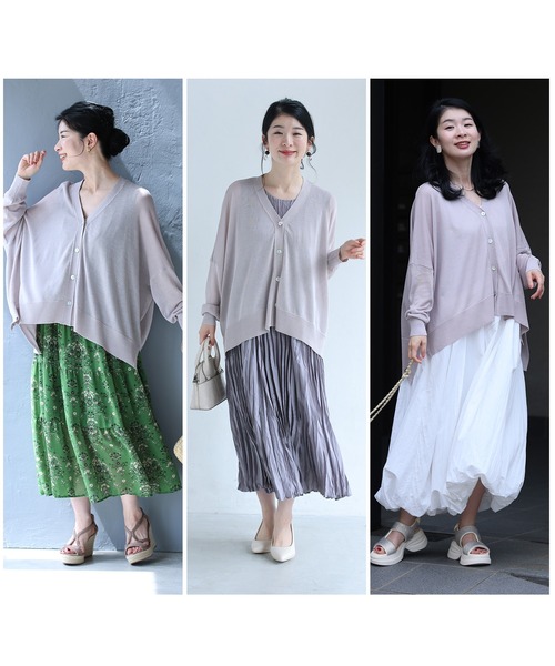 cawaii(カワイイ)の「10通りの着回しが叶う 夏の定番 シアーカーディガン(カーディガン/ボレロ・レディース・アイボリー/ブラック/グレイッシュベージュ・FREE)」の17枚目の写真