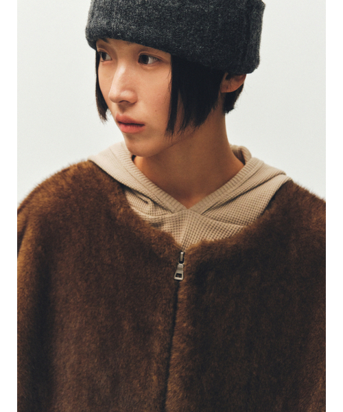 PLZPROJECT(プリーズプロジェクト)の「SHORT FUR JACKET, COYOTE(ムートンコート・レディース・その他・FREE)」の6枚目の写真