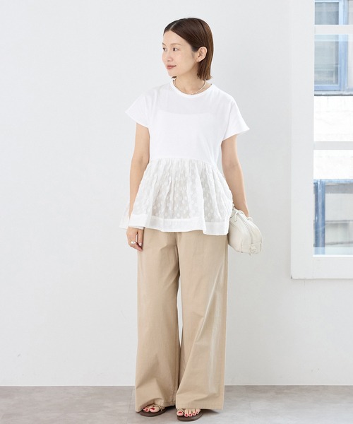 Torrazzo Donna(トラッゾドンナ)の「TORRAZZO DONNA/トラッゾドンナ ドットTシャツ(Tシャツ/カットソー・レディース・ホワイト/ブラック・FREE)」の5枚目の写真