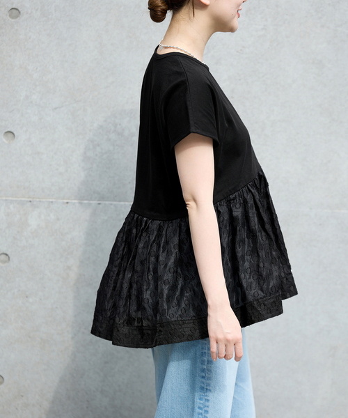 Torrazzo Donna(トラッゾドンナ)の「TORRAZZO DONNA/トラッゾドンナ ドットTシャツ(Tシャツ/カットソー・レディース・ホワイト/ブラック・FREE)」の9枚目の写真