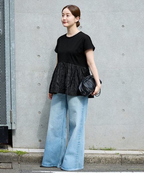 Torrazzo Donna(トラッゾドンナ)の「TORRAZZO DONNA/トラッゾドンナ ドットTシャツ(Tシャツ/カットソー・レディース・ホワイト/ブラック・FREE)」の11枚目の写真