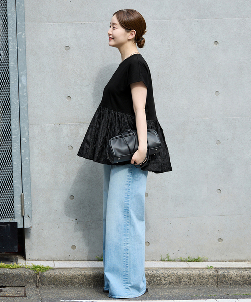Torrazzo Donna(トラッゾドンナ)の「TORRAZZO DONNA/トラッゾドンナ ドットTシャツ(Tシャツ/カットソー・レディース・ホワイト/ブラック・FREE)」の12枚目の写真