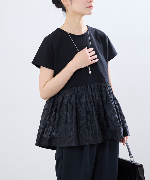 Torrazzo Donna(トラッゾドンナ)の「TORRAZZO DONNA/トラッゾドンナ ドットTシャツ(Tシャツ/カットソー・レディース・ホワイト/ブラック・FREE)」の15枚目の写真
