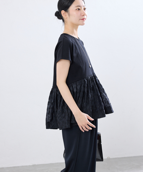 Torrazzo Donna(トラッゾドンナ)の「TORRAZZO DONNA/トラッゾドンナ ドットTシャツ(Tシャツ/カットソー・レディース・ホワイト/ブラック・FREE)」の17枚目の写真