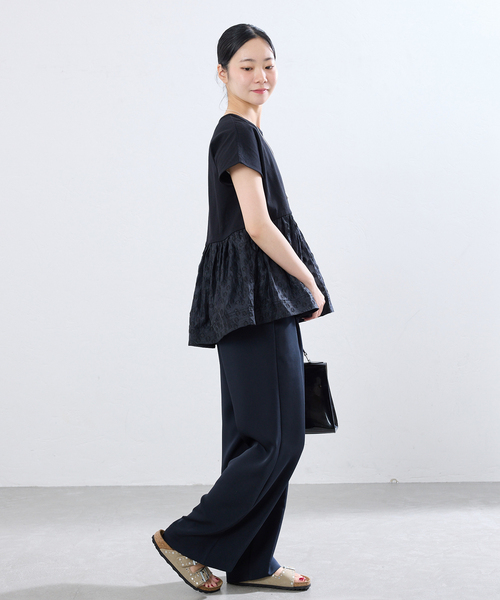 Torrazzo Donna(トラッゾドンナ)の「TORRAZZO DONNA/トラッゾドンナ ドットTシャツ(Tシャツ/カットソー・レディース・ホワイト/ブラック・FREE)」の18枚目の写真